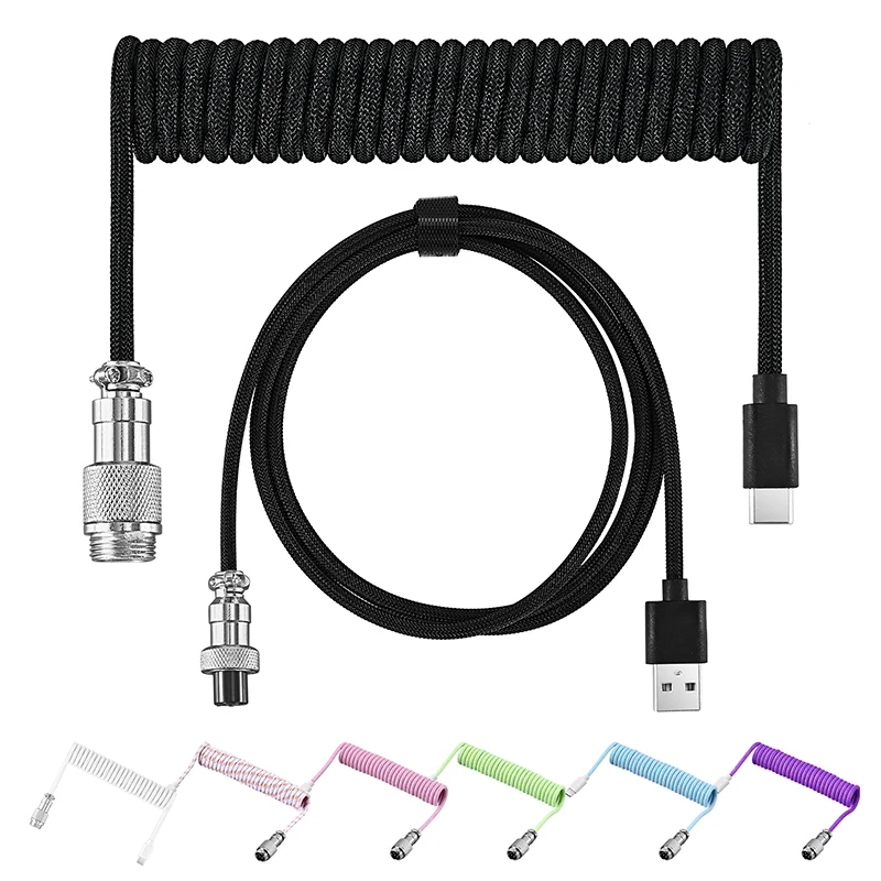 USB Typ C Mechanische Tastatur Spiralkabel Hardware Linker – Bild 2