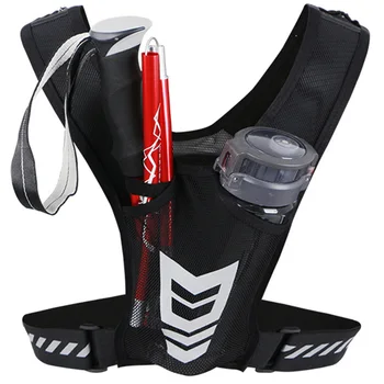 Ultraleichte Laufweste mit Handytasche, Wasserflaschenhalter, atmungsaktiver Trinkrucksack