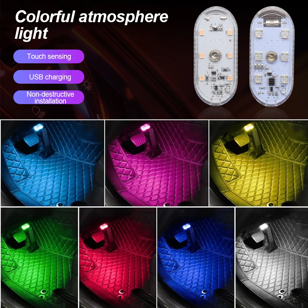 Multi Farbe Auto Licht Drahtlose LED Touch Licht Dach Decke – Bild 6