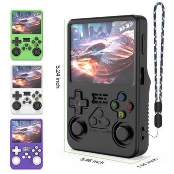 Weiche Silikonkautschuk-Hautabdeckung für die R36S Retro-Handheld-Spielekonsole, Rückseite Schutzhülle