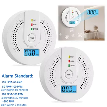Kohlenmonoxid-Detektor, CO-Gasmonitor, Alarm, Ton und Licht, Warnung, CO-Sensor-Detektor