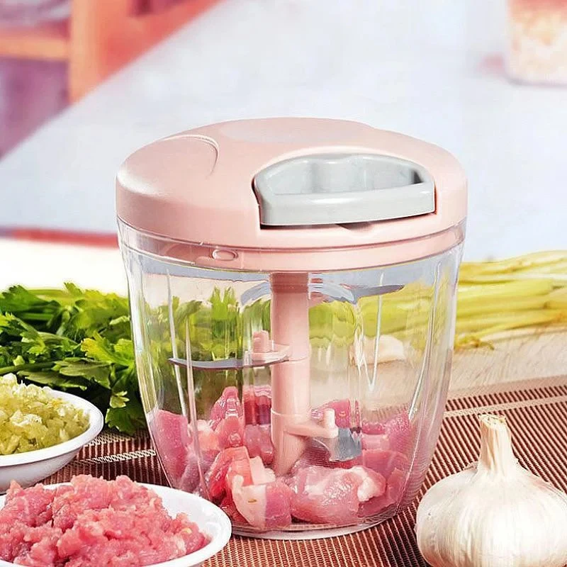 500/900ML Hand Chopper Manuelle Seil Küchenmaschine Slicer – Bild 6