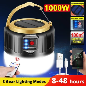 LED Campinglaterne mit Powerbank-Funktion, wasserdicht, aufladbar