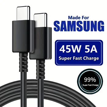 5A PD 45W Dual USB C Superschnellladekabel für Samsung S22 S23 S24 Plus Note 20 Ultra A53 A54 A55