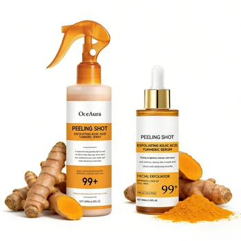 Kojisäure-Kurkuma-Spray und -Serum Keratin-Pflege Exfolierende Peeling-Lösung Nährende Feuchtigkeitsspendende