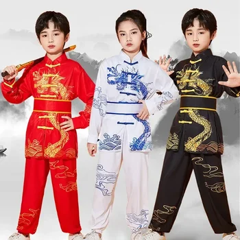 Kampfsport Kostüme Set Kinder Mädchen Kleidung Kung Fu Enfant Führen Outfit Junge Tai Chi Uniform kinder Sets