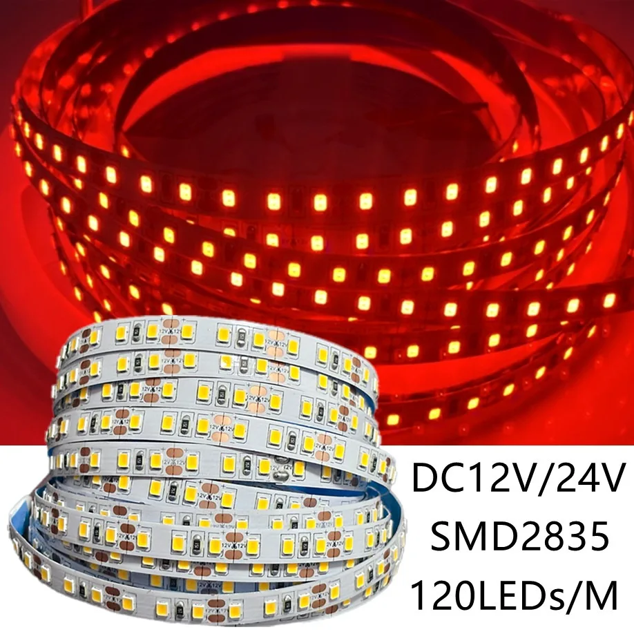 120 LEDs/m DC12V 24V Home Lampenstreifen 2835 LED-Streifen