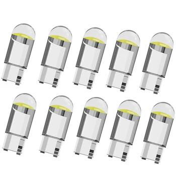 W5W 194 T10 Glasgehäuse COB LED Autolampe 3000K 6000K Weiß Blau Rot Keilförmige Kennzeichenleuchte