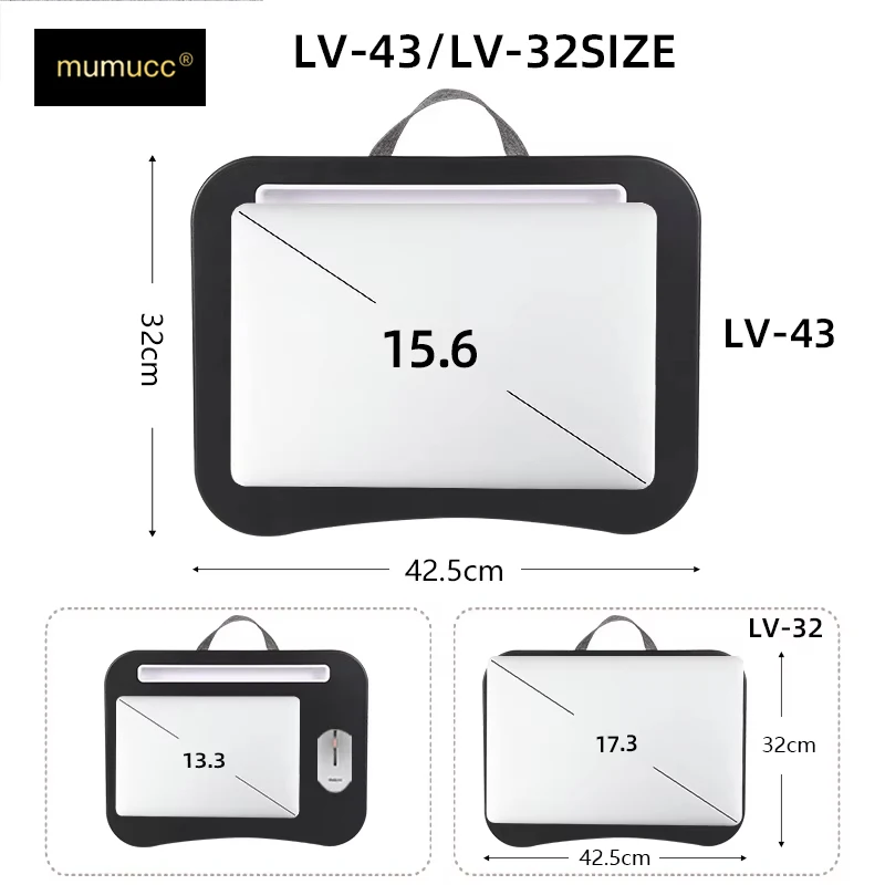 MUMUCC Multifunktionaler Laptop-Schreibtisch mit Kissen und – Bild 5