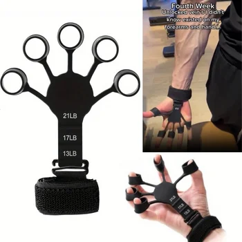 5-Finger-Trainer, Silikon-Handgelenk-Stärker, Handkraft-Erholung für die Verbesserung der Finger-Therapie