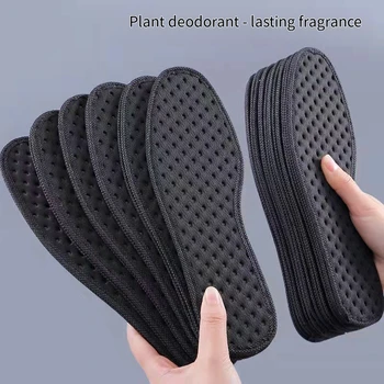 1 Paar Bambus kohle anti bakterielle Schuhe Einlegesohlen Pflanze Deodorant Laufsport Einlegesohle für Füße