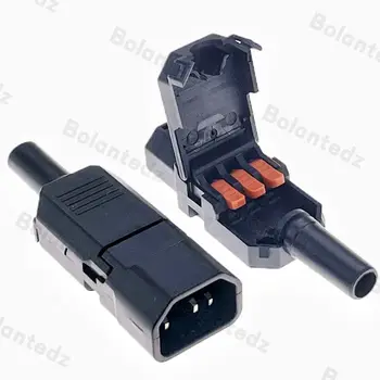 Bolantedz 1 Stück 10 A Stecker Reiskocher schraubenfrei Schnellverdrahtung AC-Steckdose elektrische
