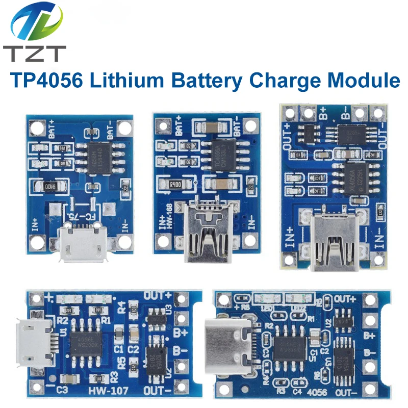 TZT 5 Stück Micro USB 5V 1A 18650 TP4056