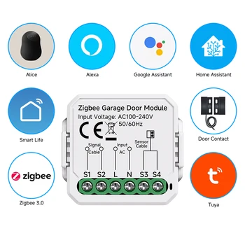 Tuya WiFi/Zigbee Garagentoröffner Smart Life Anwendungsmodul mit Alice Alexa Google Home Assistant