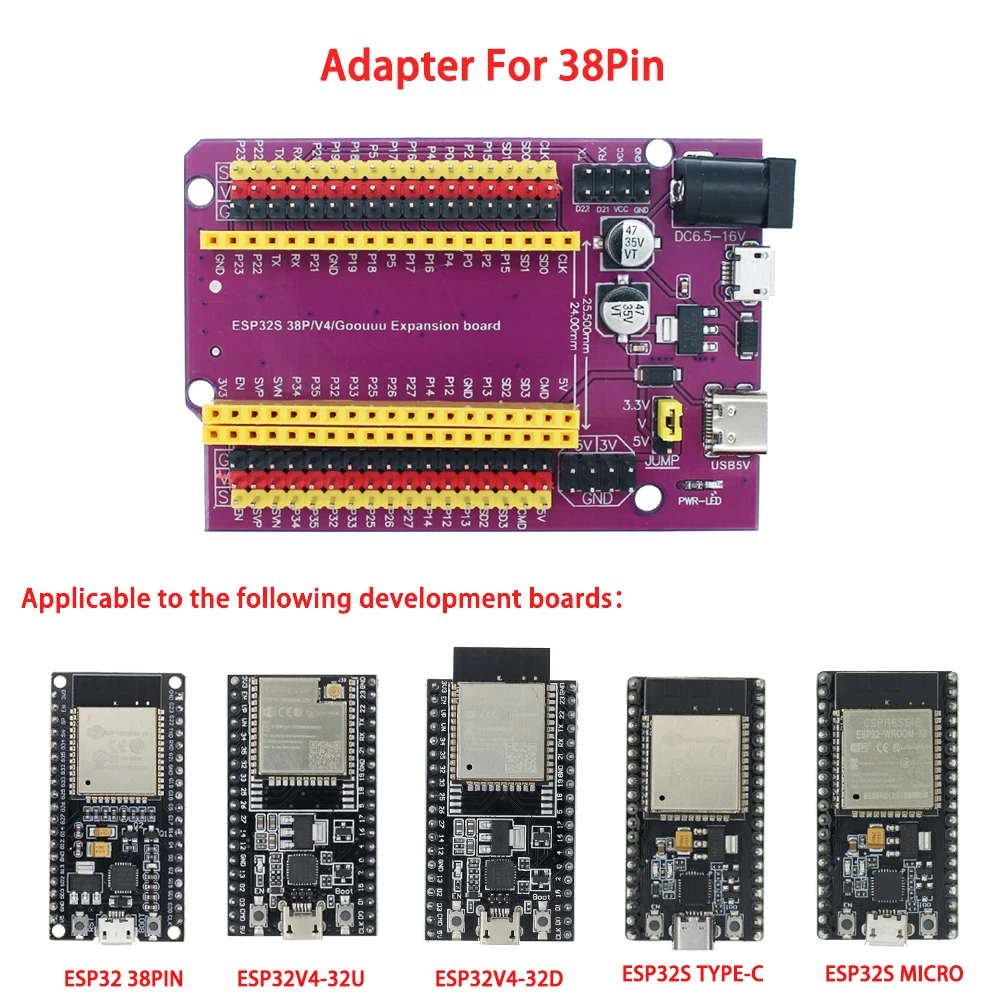ESP32-Entwicklungsboard, WiFi + Bluetooth, extrem geringer – Bild 3