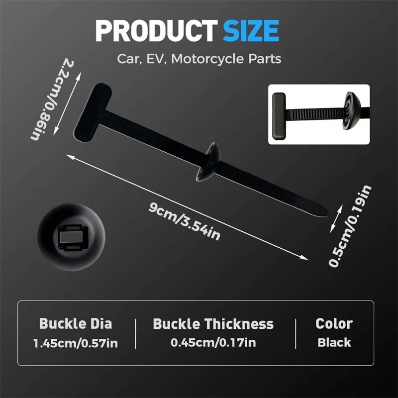 Nylon Universal Kabelbinder Schnalle Heavy Duty – Bild 2