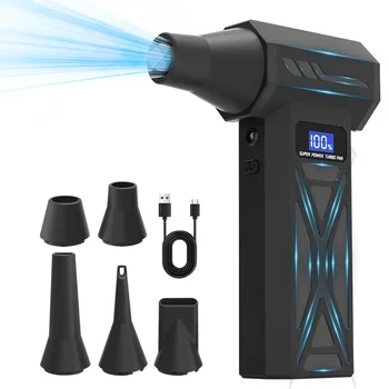 2025 Luftgebläse, 1100 U/min, 4 Gänge, Turbogebläse, mit LED-Licht und Batterieanzeige - kabelloser
