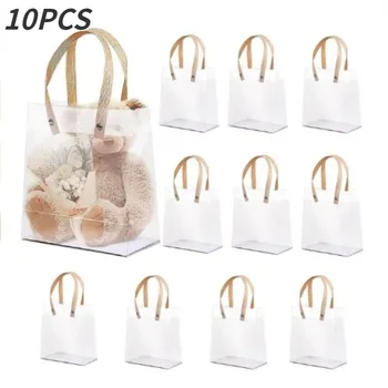 Weihnachtsgeschenktüten, umweltfreundliche Begleiter-Geschenk, Süßigkeitentüten (10 Stück)