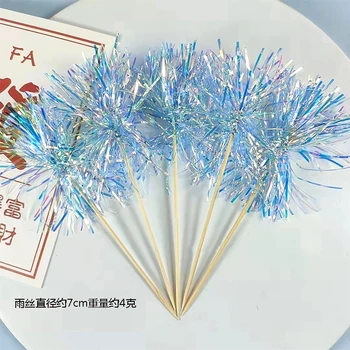 Geburtstag Glitter Kuchen Topper Bunte Feuerwerk Quasten Cupcake Topper Hochzeit Baby Dusche Backen Dessert