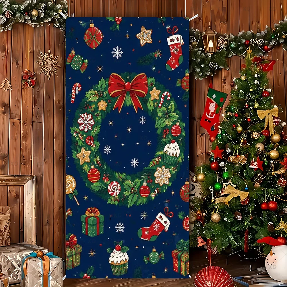 Weihnachtskranz Türhänger Hintergrund Weihnachten Winter – Bild 4
