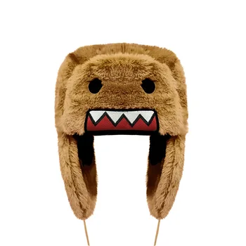 Winter Warme Domo Kun Sprint Herbst Braun Hut Uschanka Hut Nette Winter Hut für Jungen Mädchen Kinder Cartoon