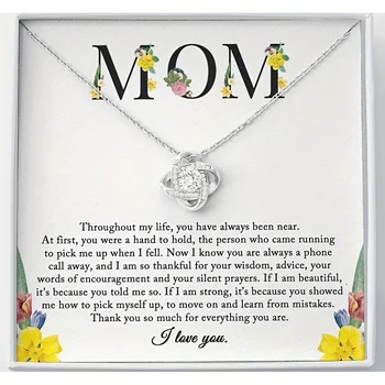 Halskette „Sentimental To My Mom“ - perfektes Muttergeschenk von der Tochter zum Geburtstag, Muttertag
