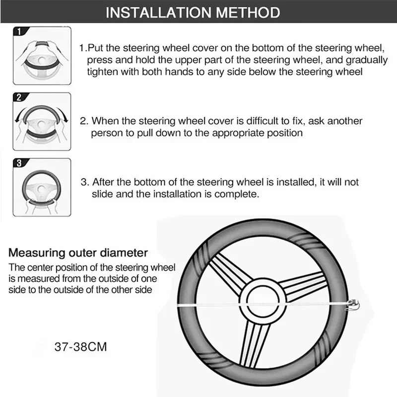 Universelle Auto-Lenkradabdeckung Rutschfeste – Bild 5