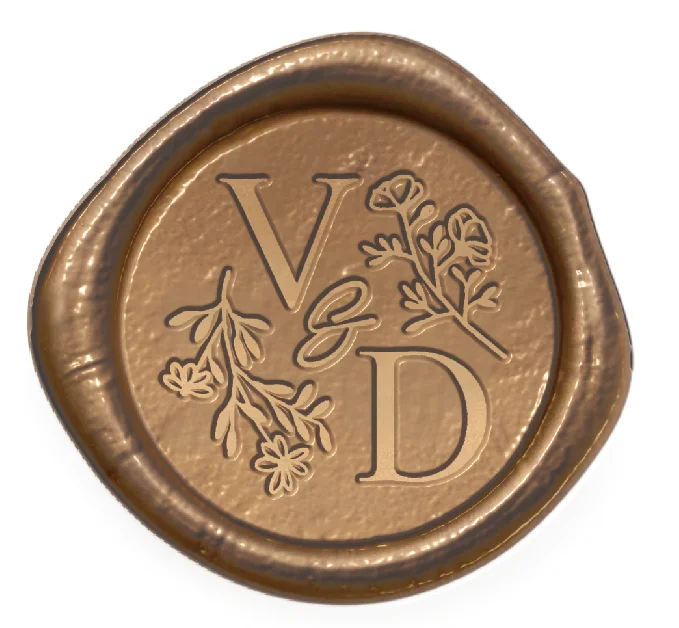 Personalisierte Hochzeits-Initialen-Stempel Individuelles – Bild 2