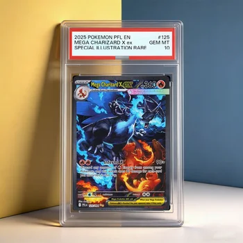 DIY PTCG Bewertungskarte Einzelkarte 2025 PFL EN MEGA CHARIZARD X Ex SPEZIELLE ILLUSTRATION SELTEN GEM T10
