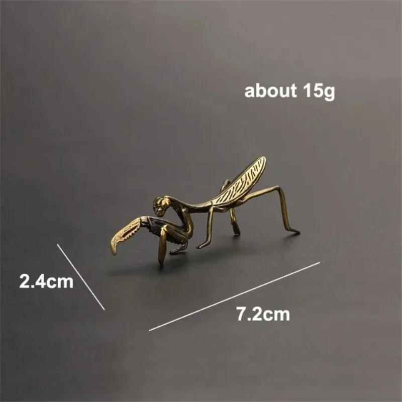Kupfer Mantis Miniatur Ornament Vintage Blumentopf Dekoration – Bild 6