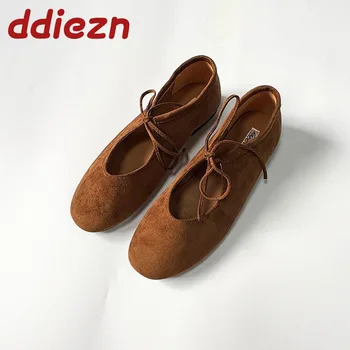 Modische Mary Janes mit runder Zehenpartie, flache Slip-On-Schuhe für Damen, Outdoor-Schuhe