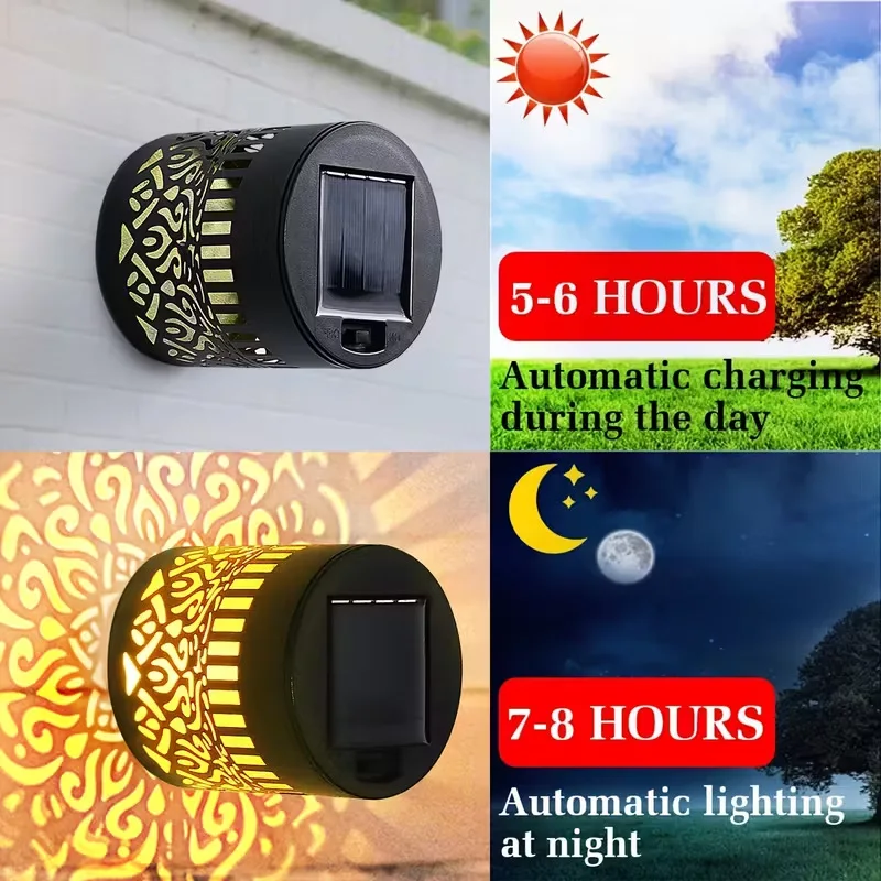 LED Solar Mandala Wandleuchte mit Durchbrochener Projektion – Bild 3