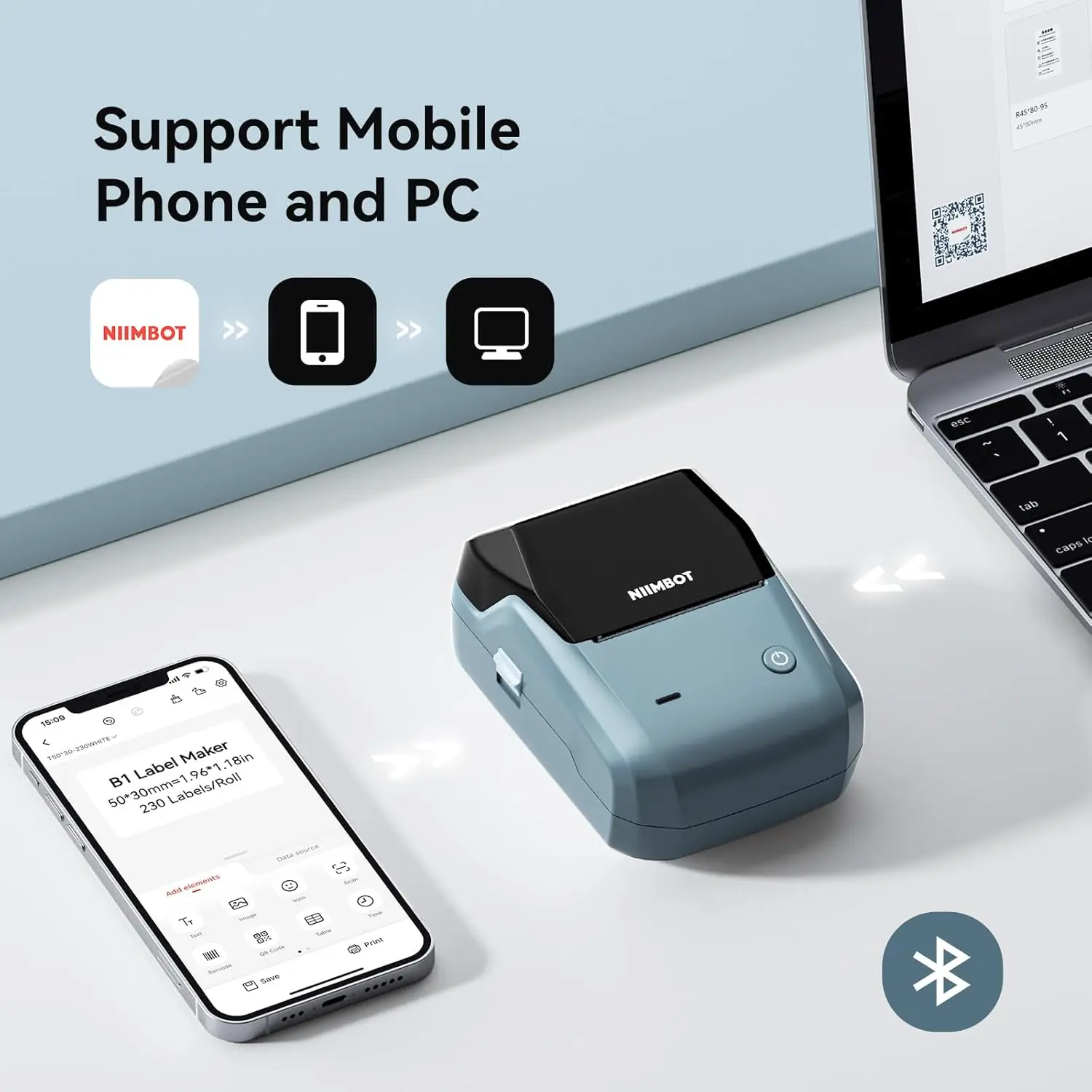 Niimbot B1 Mini-Etikett-Thermodrucker, tragbare – Bild 5