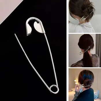 Modische Große Anstecknadeln für Kleidung Glatte Metall-Sicherheitsnadeln für Jeans Kleider Schals Haarspangen
