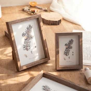 Holz-Bilderrahmen 5/6/7/8 Zoll Bilderrahmen Wandmontage Foto-Display-Ständer Hochzeitsbilder-Rahmen Büro