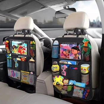 Auto-Rücksitz-Organizer Multifunktionale Oxford-Stoff Auto-Rücksitz-Aufbewahrungstasche mit Tablet-Halterung