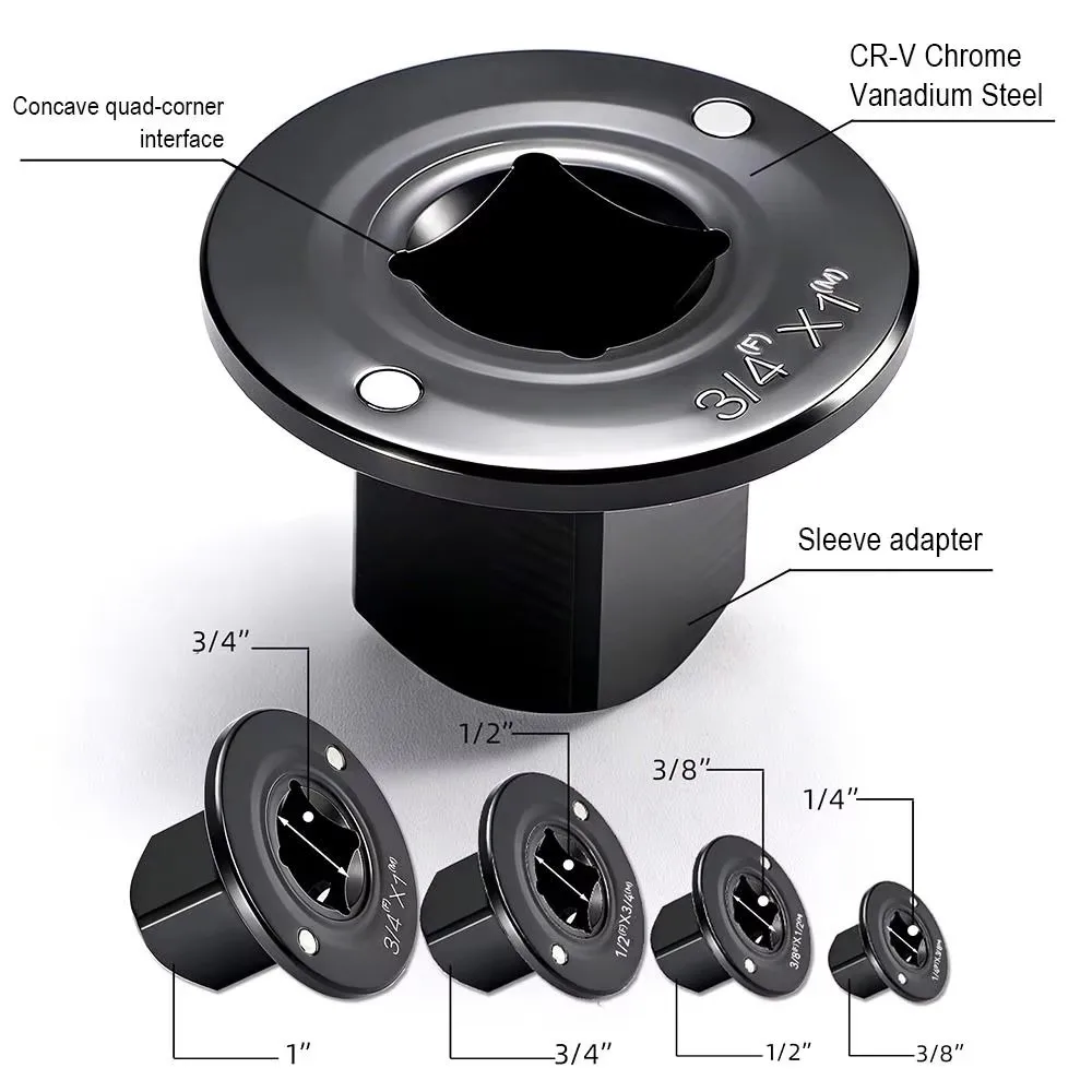 Schlagschrauber-Adapter-Set 3/4 auf 1,1/2 auf 3/4,3/8 auf – Bild 5
