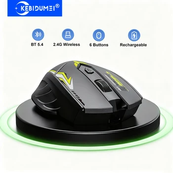 Bluetooth 5,4 Maus Dual-Modus 2,4G Drahtlose Maus 6 Tasten Gaming Maus Büro Stille Mäuse Wiederaufladbare Maus