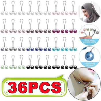 Perlen Pins Muslimische Frauen Schal Clips Dame Schals Hijab Für Frauen Perle brosche Pin Mehrfarbige Hijab