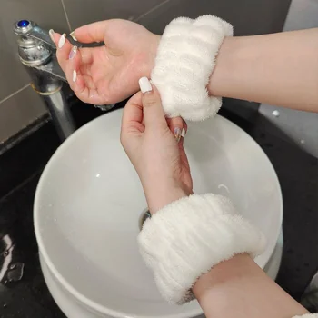 Mode 2 stücke Ein Paar Gesicht Waschen und Handgelenk Band Absorbieren Wasser Schweiß Abwischen Armband