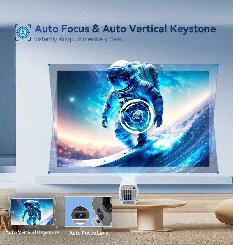 DITONG X3Plus HD-Projektor Native 1080P unterstützt 4K WIFI6 – Bild 5