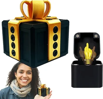 Aus der Box Pop-up Mittelfinger Geschenkbox Kreativer Schreibtisch Home Decor Geschenke Mittelfinger Neuheit