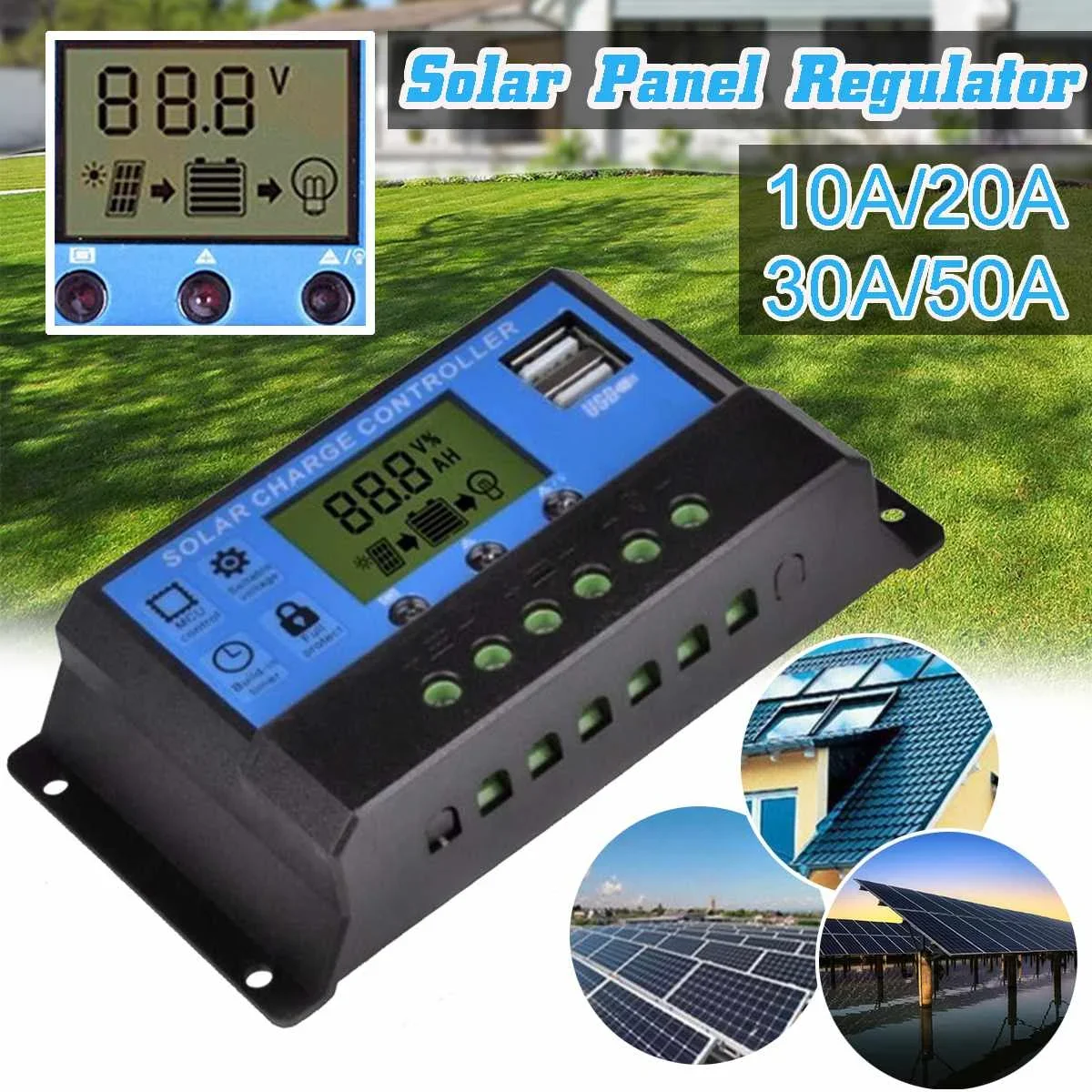 20W 18V Solarpanel mit Batterieclip + 10/20/30/50A – Bild 4