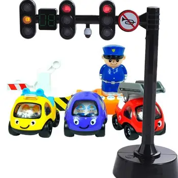 Verkehrs Spielzeug Licht Zeichen Straße Zeichen Mini Stop Modell Spielzeug Spielset Neugeborenen Straße
