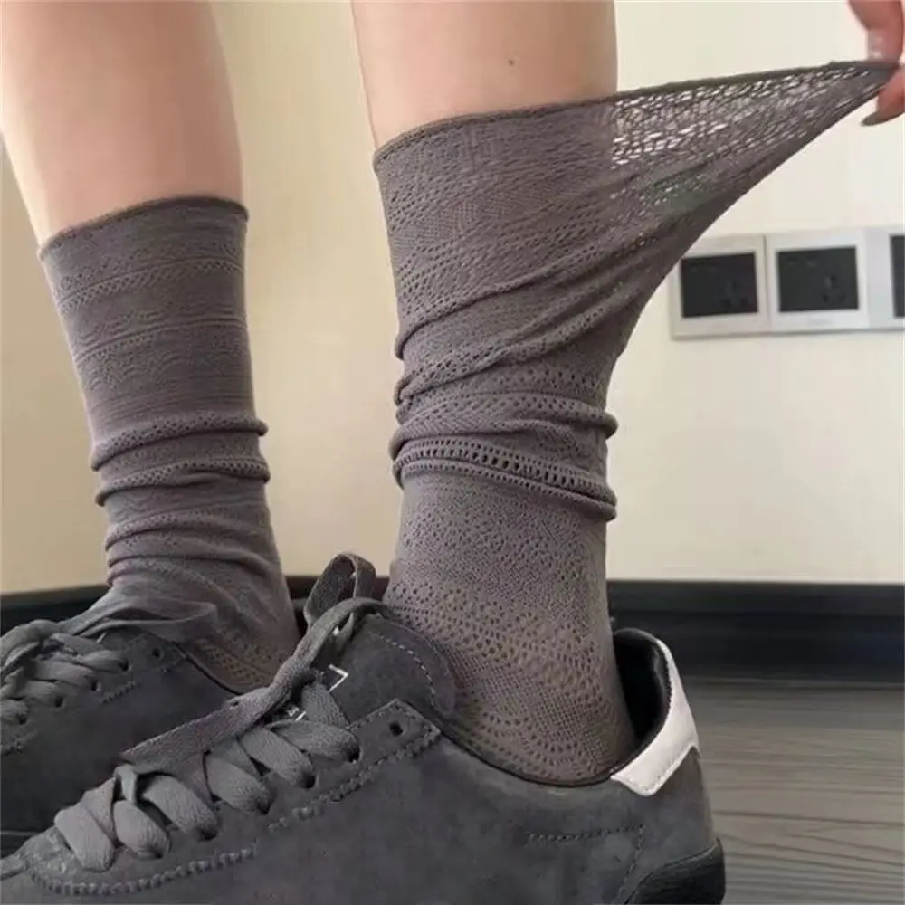 Süße Mesh ausgehöhlte weiße Florsocken transparente dünne – Bild 4