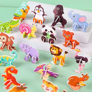 Mini-Tier-DIY-Puzzles, Spielzeug für Kinder, Geburtstag, Gastgeschenke, Klassenzimmer, Belohnungen (30 Stück)