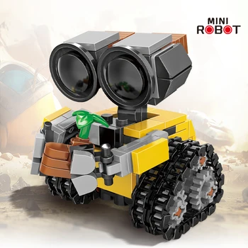 Space Mini Robot MOC Bausteine Spielzeug 217 Stück Kettenbot Modell Classic Movie Sci-Fi Blöcke Puppen Kinder