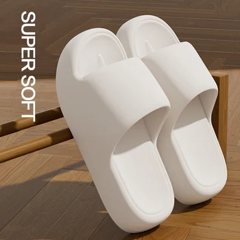 Unisex rutschfeste Badezimmer-Hausschuhe, weiche Sohle, EVA-Kissenrutschen, Sommer, flache Strandsandalen