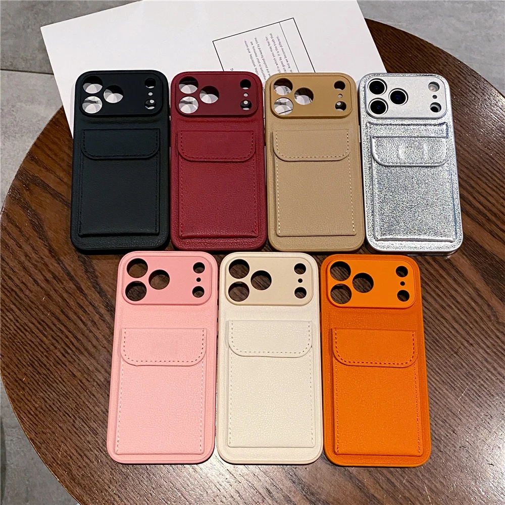 Luxus Leder Kartenhalter Brieftasche Fall für iPhone 11 12 13 – Bild 6
