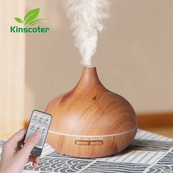 500-ml-Aromatherapie-Diffusor für ätherische Öle, Holzmaserung, ferngesteuerter Ultraschall-Luftbefeuchter
